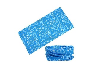 TWOEIGHTFIVE multifunkční šátek na krk Hearts blue - modrý