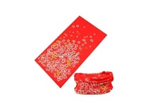 TWOEIGHTFIVE multifunkční šátek na krk Flower Field red - červený