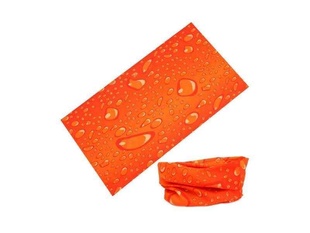 TWOEIGHTFIVE multifunkční šátek na krk Raindrops orange - oranžový