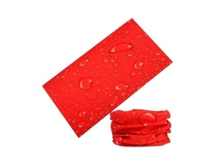 TWOEIGHTFIVE multifunkční šátek na krk Raindrops red - červený