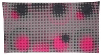 TWOEIGHTFIVE multifunkční šátek na krk Ink Stains, růžovo-černé puntíky