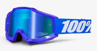MX brýle 100% Accuri Reflex Blue modrá, modré chrom + čiré plexi s čepy pro slídy