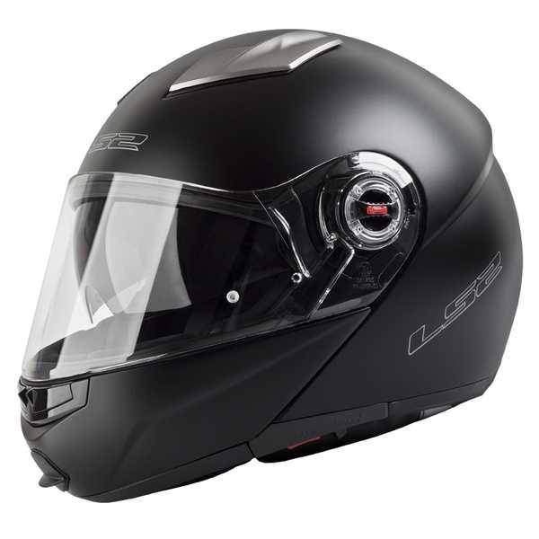 LS2 FF370 EASY matt black - černá matná vyklápěcí helma na motorku