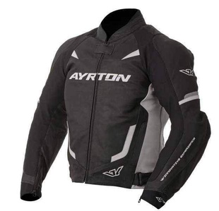 Ayrton Evoline, černobílá kožená sportovní bunda na motorku