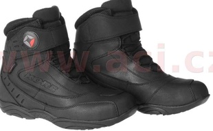 Kore Velcro kotníkové černé boty na motorku