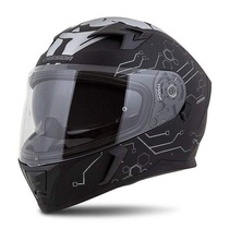 Cassida Integral 3.0 Hack Vision černá matná šedá stříbrná reflexní integrální helma