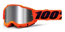 100% MX brýle ACCURI 2 brýle Orange, zrcadlové stříbrné plexi