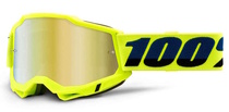 100% MX brýle ACCURI 2 brýle žluté, zrcadlové zlaté plexi