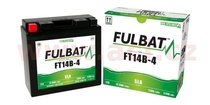 Motobaterie Fulbat 12V, FT14B-4 SLA, 12Ah, 210A, konvenční 184x124x170, (včetně balení elektrolytu) pro MOTO GUZZI 940 BELLAGIO rok výroby 2013