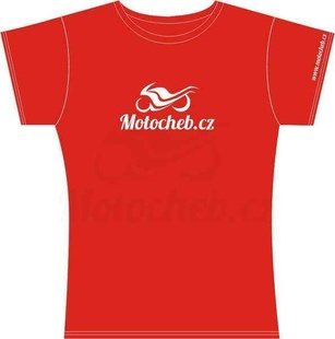 Dámské tričko Motocheb, s krátkým rukávem, červené