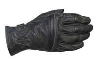 Racer City pánské černé kožené rukavice na motorku