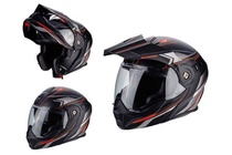 SCORPION ADX-1 ANIMA přilba červeno/černá matná výklopná enduro helma na motorku