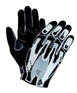 Letní sportovní rukavice na motorku SQ SPEED-MX černé - šedé