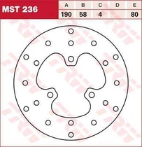 TRW MST236 brzdový kotouč, přední