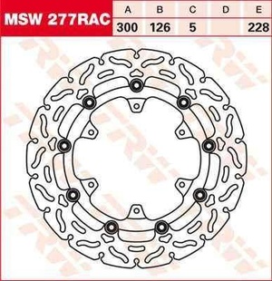 TRW MSW277RAC brzdový kotouč, přední