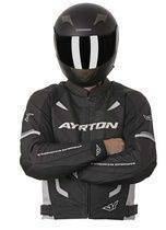 Ayrton Evoline, černobílá kožená sportovní bunda na motorku