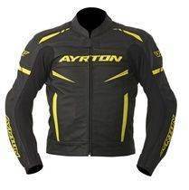 Ayrton Raptor, černo žlutá fluo kožená sportovní bunda na motorku