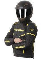 Ayrton Raptor, černo žlutá fluo kožená sportovní bunda na motorku