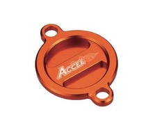 ACCEL kryt olejového filtru KTM EXC 400/450/530 08-11, SXF 450/505 07-12, SXF 350 11-19 barva oranžová