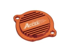 ACCEL kryt olejového filtru KTM SXF /EXC-F 400/450/520/525 99-07, SXF /EXC-F 250 06-12 barva oranžová