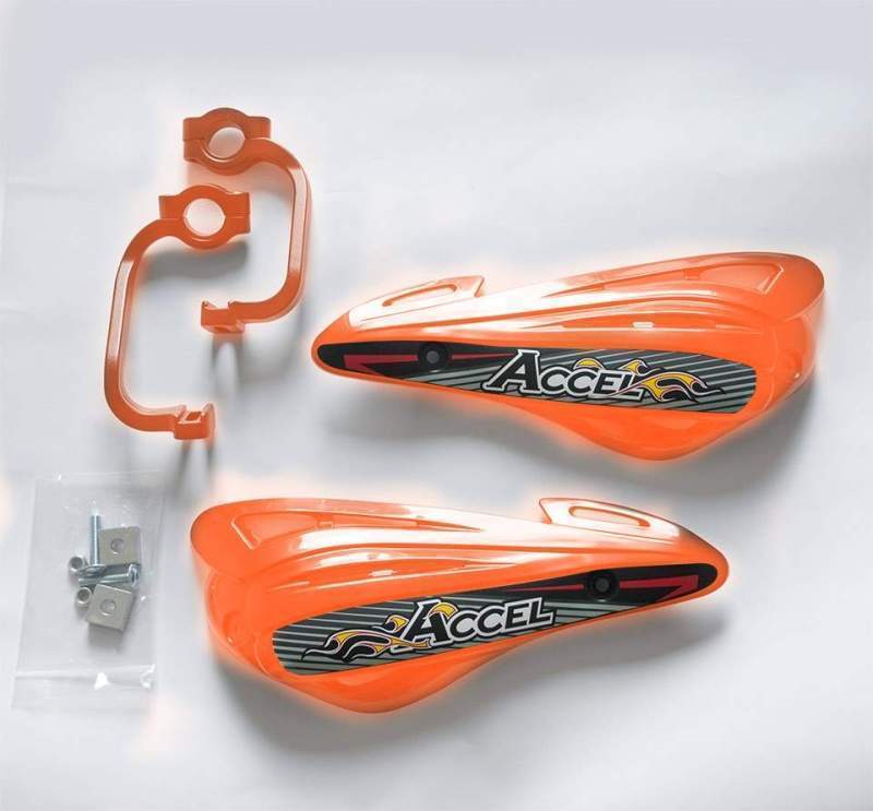 ACCEL kryty rukojetí s hliníkovým uchycením MX (22+28mm) (ALU-oranžová, plast-oranžová)