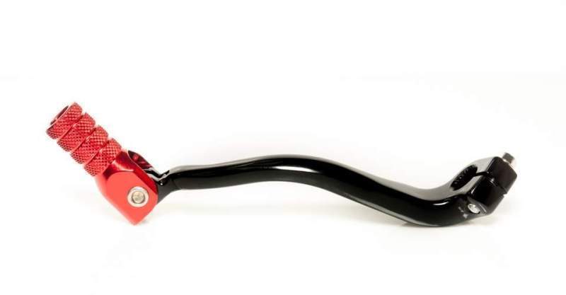 ACCEL řadící páčka (řadička) HONDA CRF 250R 10-17 hliníková, barva černá, koncovka červená