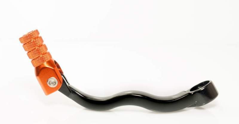 ACCEL řadící páčka (řadička) KTM SXF 250 06-12, EXC-F 250 07-08, EXC 250/300 05-16, SX 250 05-16, HUSABERG, HUSQVARNA hliníková,, barva černá, koncovka oranžová