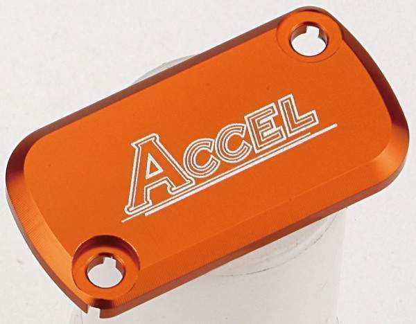 ACCEL víčko zásobníku brzdové kapaliny přední KTM SX 85 13, FREERIDE 350 barva oranžová