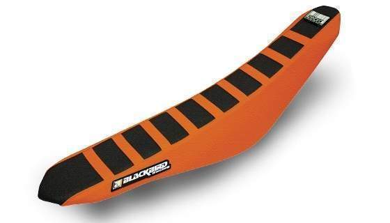 BLACKBIRD potah sedadla KTM EXC 08-11, SX/SXF 07-10 ZEBRA barva černá/oranžová