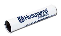 BLACKBIRD protektor na řídítka barva bílá, logo HUSQVARNA