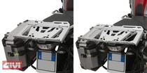 GIVI EX1SRA hliníkový rozšiřitelný nosič na plotny SRA pro textilní zavazadla