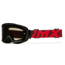 IMX ENDURANCE FLIP BLACK MATT/ RED brýle - sklo DARK SMOKE + CLEAR (2 SZYBY W ZESTAWIE)