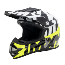 IMX FMX-01 JUNIOR BLACK/WHITE/FLO YELLOW/GREY dětská helma