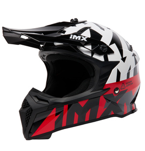 IMX FMX-02 BLACK/WHITE/FLO RED/GREY GLOSS GRAPHIC helma