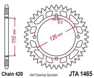 JT JTA1465.47 Zadní kolečko (rozeta), 47 zubů, 420