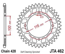 JT JTA462.51 Zadní kolečko (rozeta), 51 zubů, 428