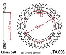 JT JTA896.50 Zadní kolečko (rozeta), 50 zubů, 520