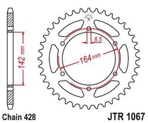 JT JTR1067.52 Zadní kolečko (rozeta), 52 zubů, 428