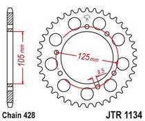 JT JTR1134.48 Zadní kolečko (rozeta), 48 zubů, 428 YAMAHA XT 125X/SM 05-09