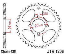 JT JTR1206.42 Zadní kolečko (rozeta), 42 zubů, 428 HONDA CBR 125 04-11