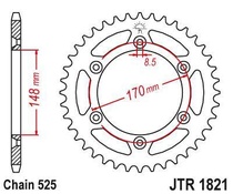 JT JTR1821.47 Zadní kolečko (rozeta), 47 zubů, 525
