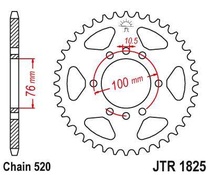 JT JTR1825.38 Zadní kolečko (rozeta), 38 zubů, 520