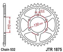 JT JTR1875.48 Zadní kolečko (rozeta), 48 zubů, 532
