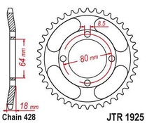JT JTR1925.47 Zadní kolečko (rozeta), 47 zubů, 428