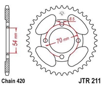 JT JTR211.34 Zadní kolečko (rozeta), 34 zubů, 420