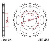 JT JTR458.42 Zadní kolečko (rozeta), 42 zubů, 428