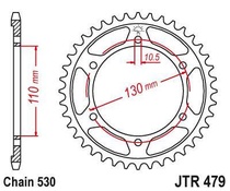 JT JTR479.41 Zadní kolečko (rozeta), 41 zubů, 530 SUZUKI GSXR 1000 09-16