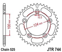 JT JTR744.36 Zadní kolečko (rozeta), 36 zubů, 525 DUCATI 749 03-06