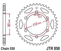 JT JTR850.32 Zadní kolečko (rozeta), 32 zubů, 530