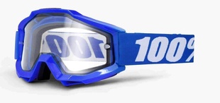 MX brýle 100% Accuri Reflex Blue modrá, čiré plexi s čepy pro slídy